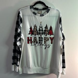 🛍️ TruSelf, Women’s Size 2X Happy Holidays Sweater